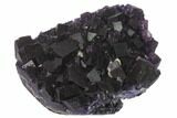 Dark Purple Cubic Fluorite Crystal Cluster - China #142382-2